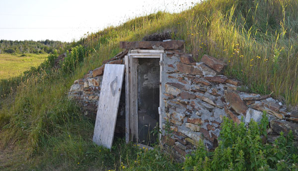 Old root cellar in a hillside