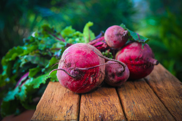 Beets on a table