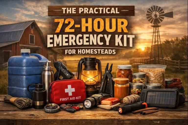 72hour emergency kit for homesteads featured image for homesteading article