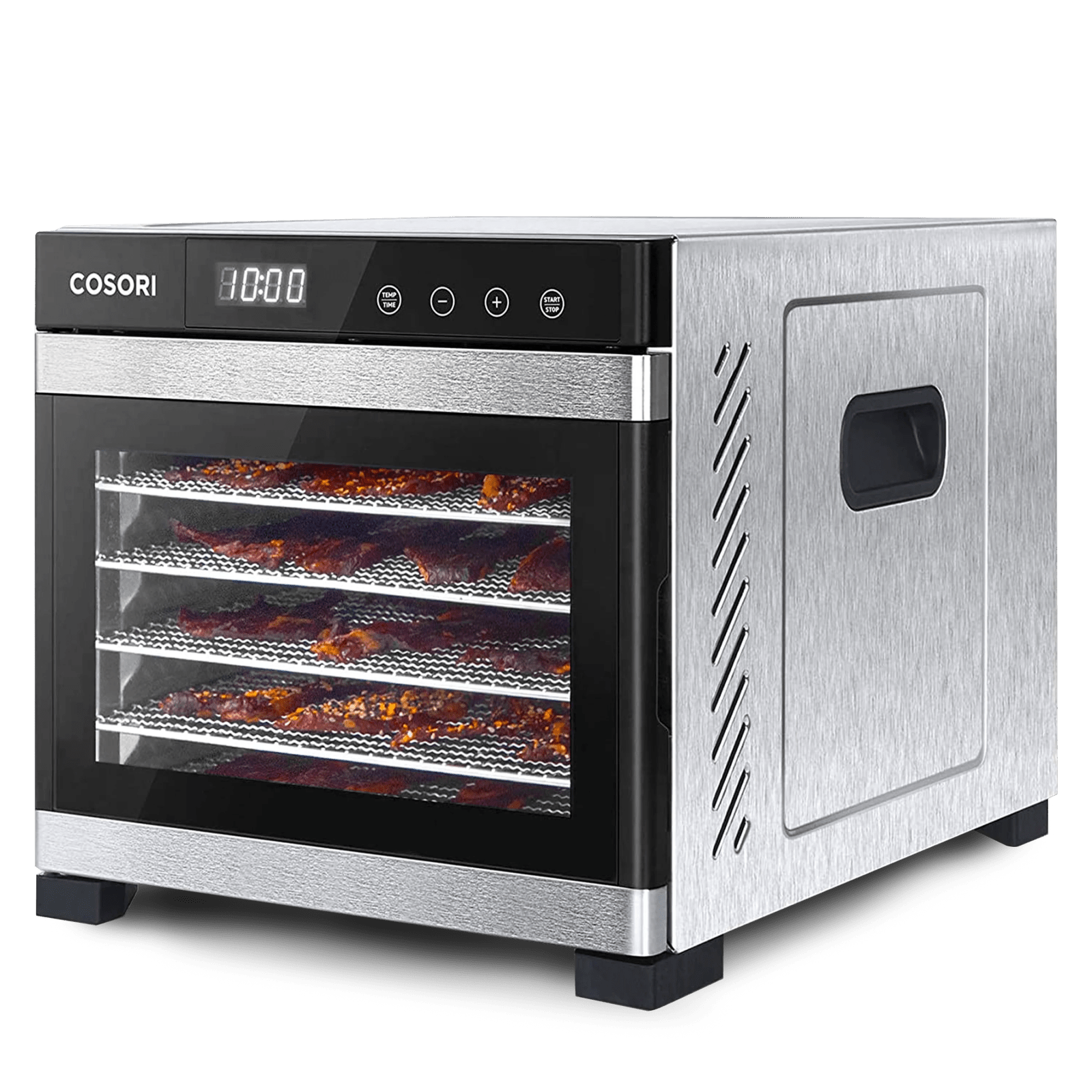Cosori Premium CP267-FD stainless steel food dehydrator with glass door and six drying trays
