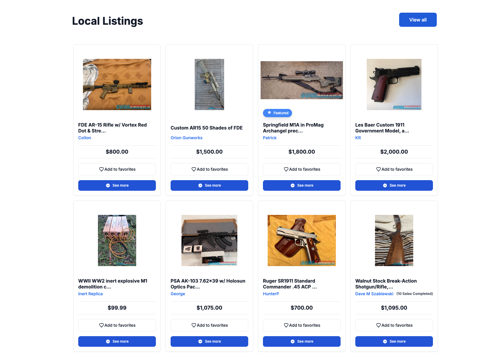 gunsamerica - Current Homesteading AR-15 rifle with optic on orange blanket, listing by Colton for 0.00