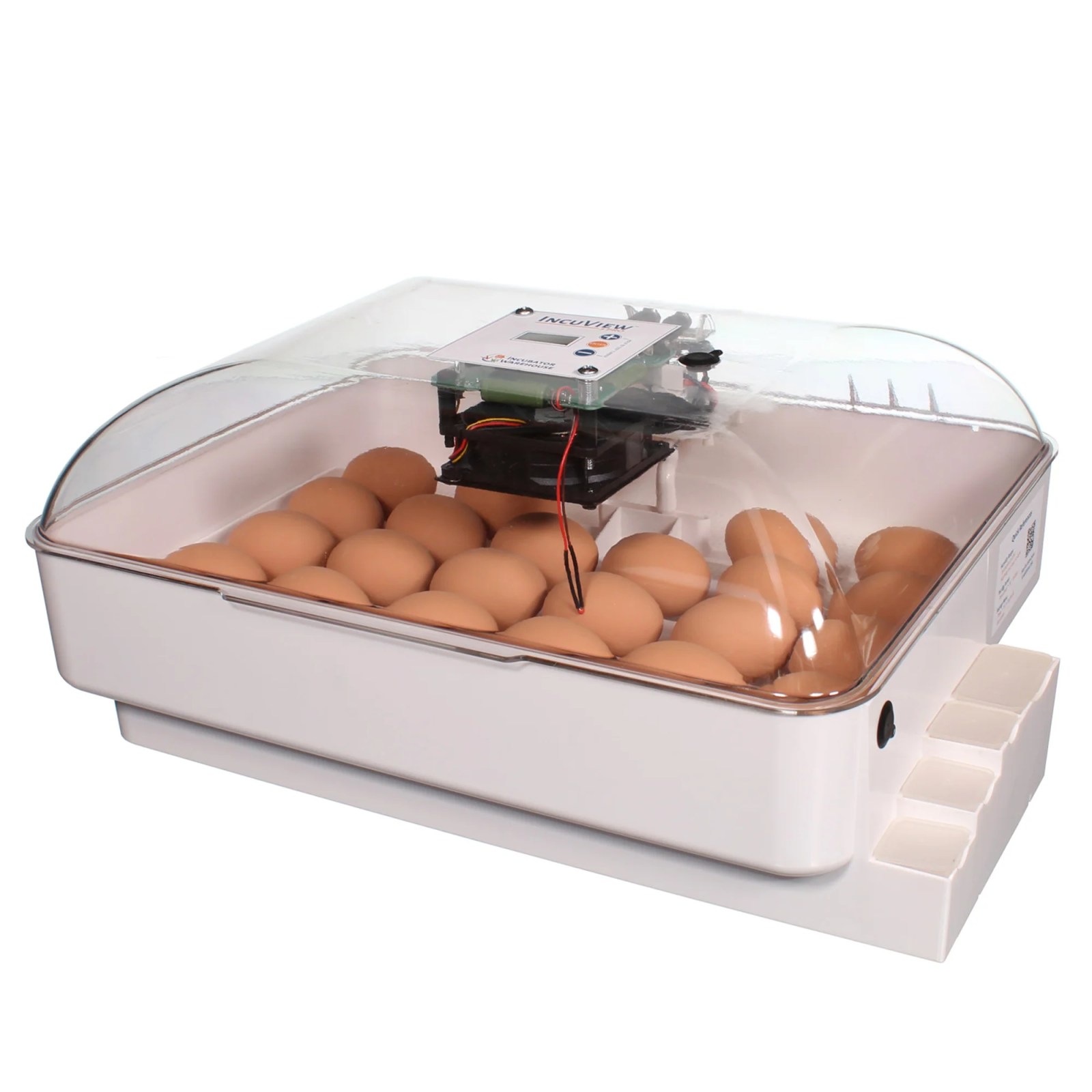 IncuView 3 Pro all-in-one automatic egg incubator with clear 360-degree viewing dome