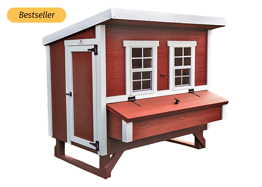 OverEZ Large Chicken Coop for up to 15 chickens, wooden backyard chicken coop made in the USA