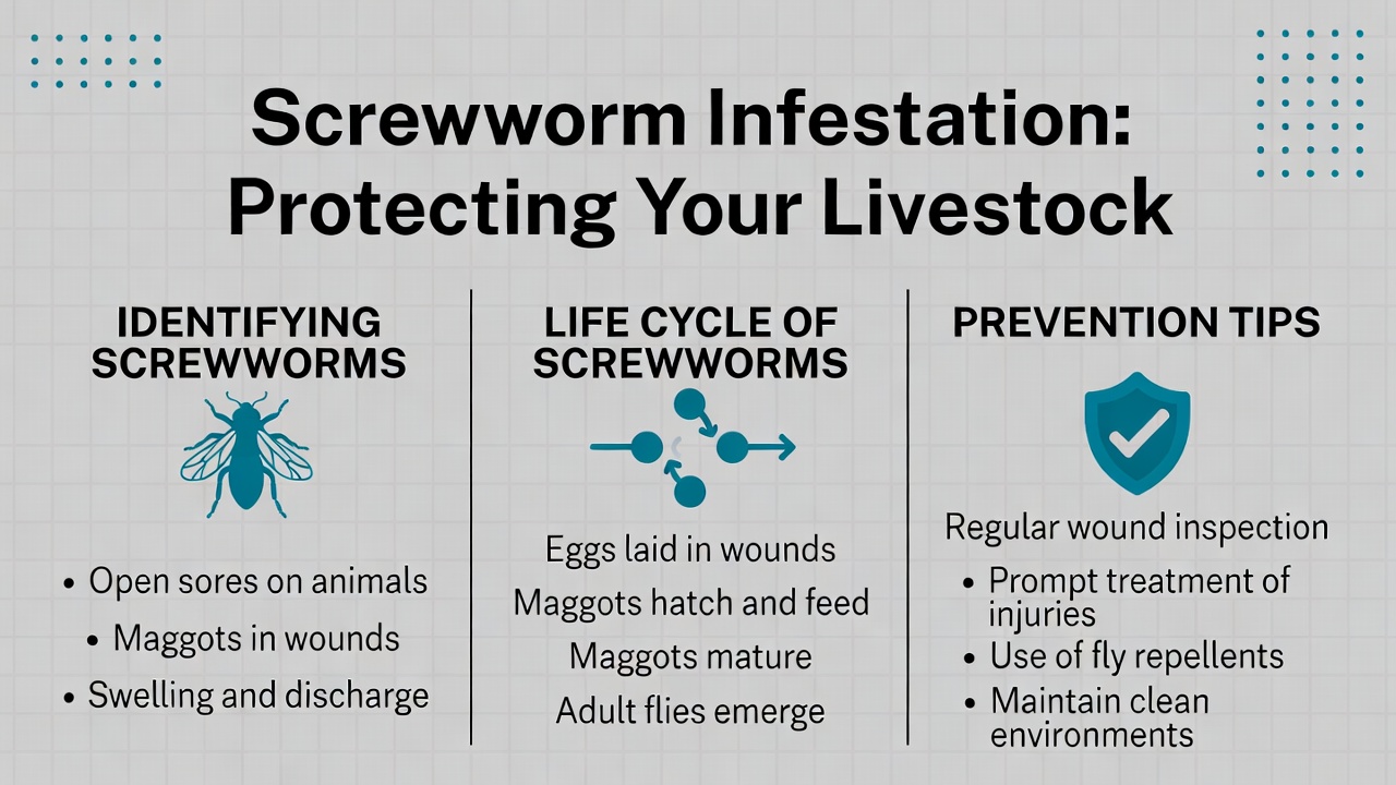 Screwworm investigation guidelines info graphic - Current Homesteading Screwworm investigation guidelines info graphic